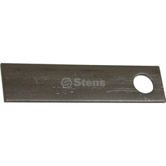 Close-up of Stens blade edge and straight profile for consistent turf contact and durability