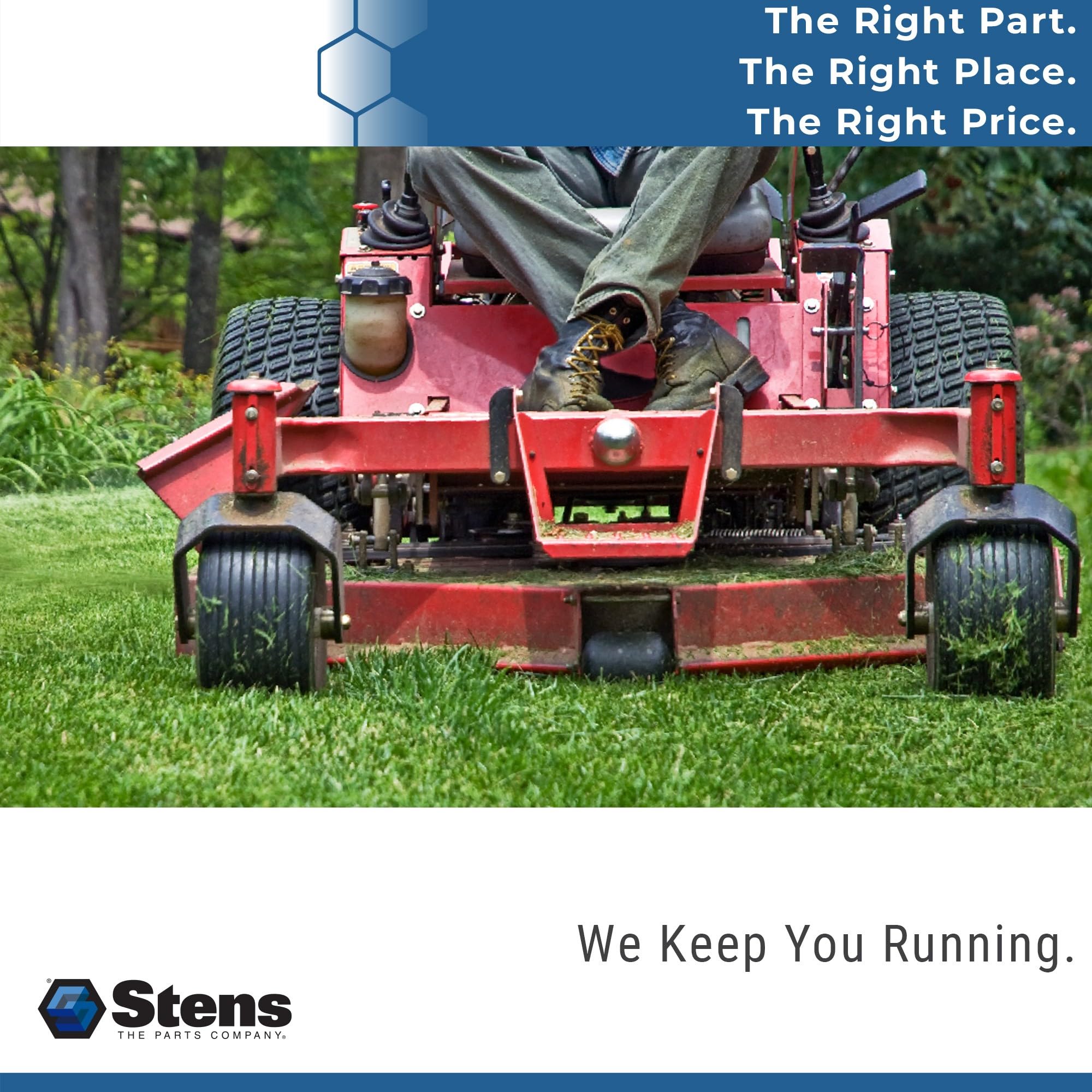 Stens label and size detail showing 13x5.00-6 spec and easy fit verification