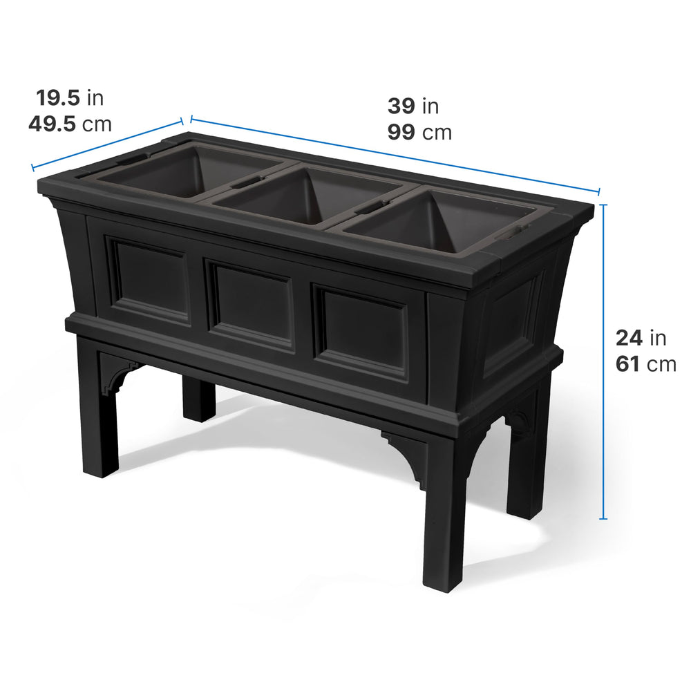 Step2 Atherton three removable trays with soil showing easy planting benefit