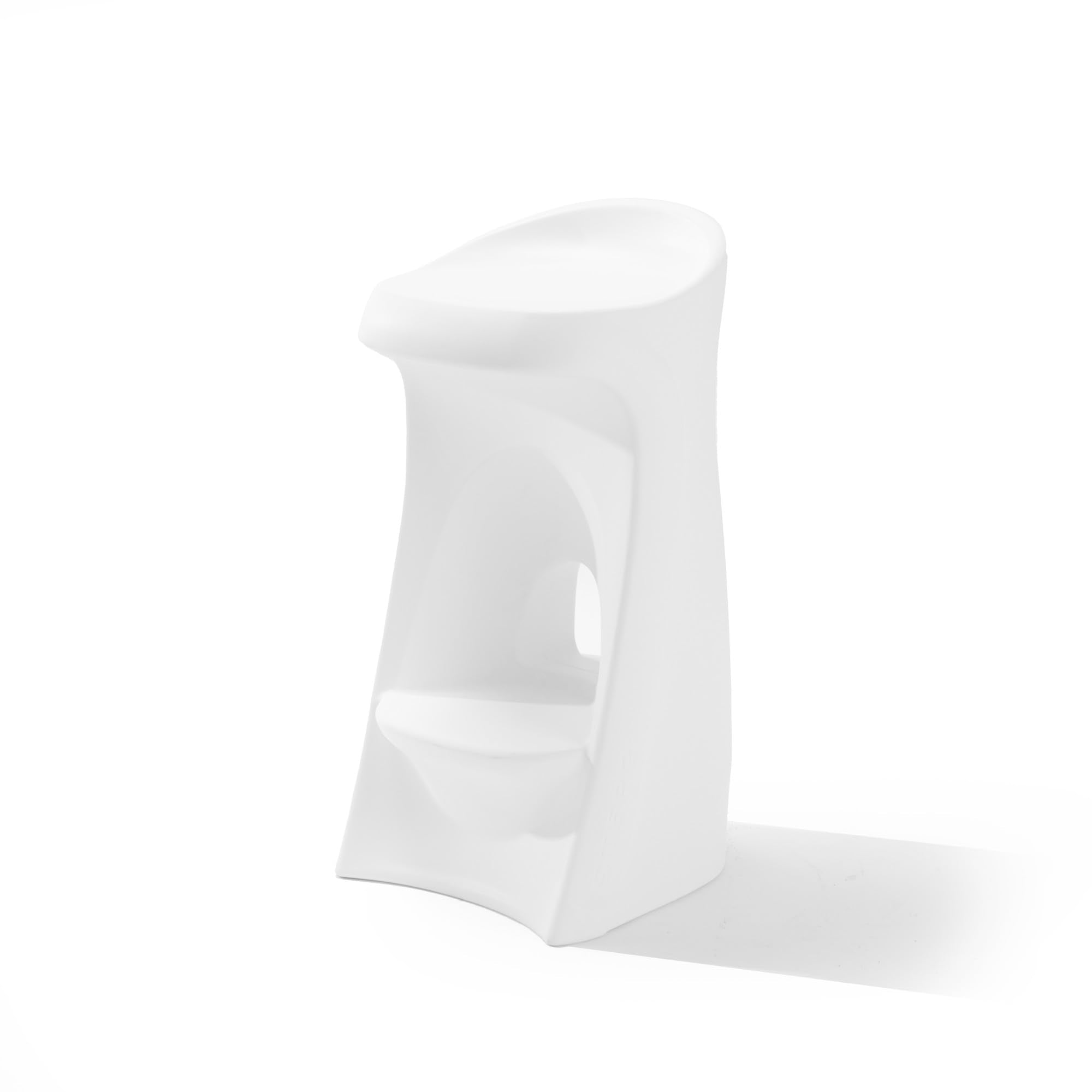 Step2 front view in-pool stool showing clean white finish and stable seating benefit