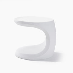 Step2 Mondello front view showing clean white design and curved profile for modern pools