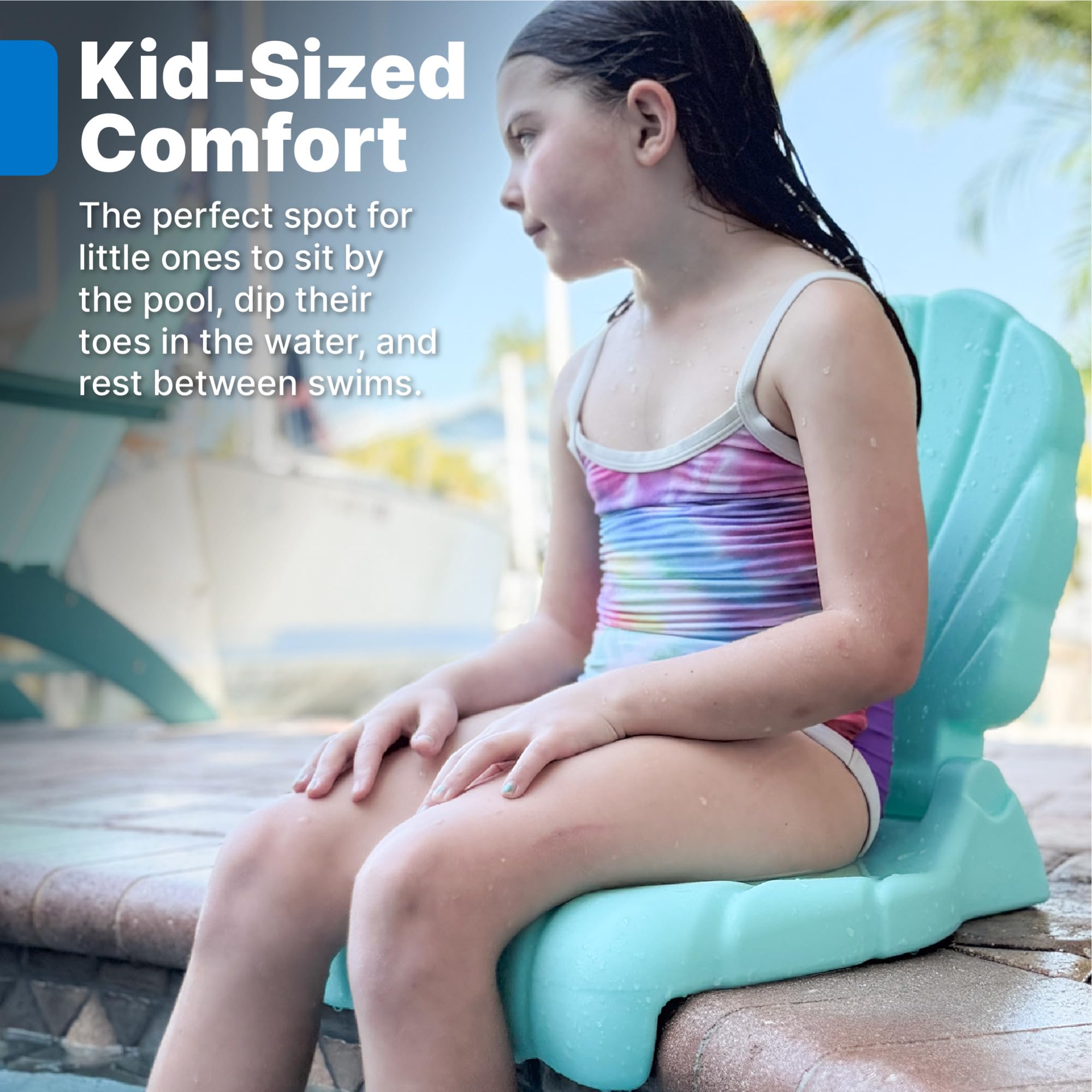 Step2 folded flip seat showing carry cutout for effortless portability