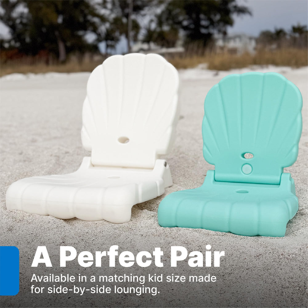 Step2 flip seat at the beach offering durable, UV-resistant outdoor seating