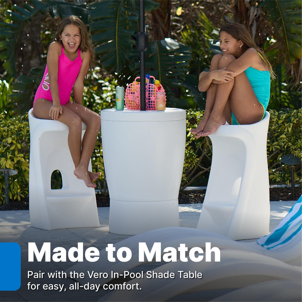 Step2 stool on patio holding drinks illustrating versatile outdoor entertaining use
