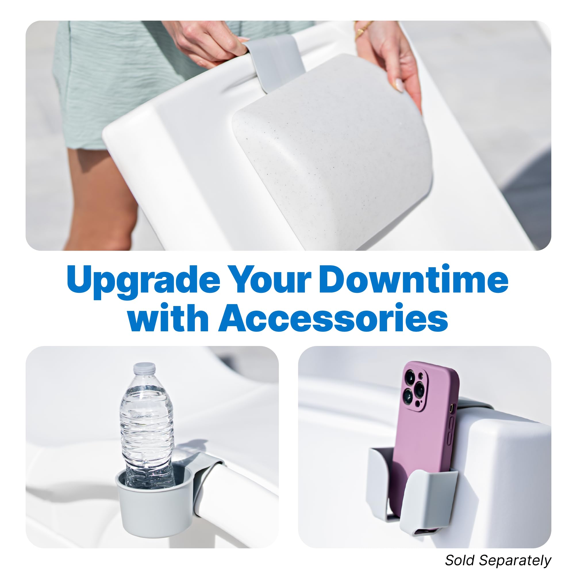 Step2 Vero Chair accessory groove for pillow, cup, and phone convenience