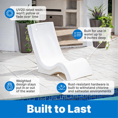 Step2 Vero Chair on sun shelf in shallow water providing cool relaxation