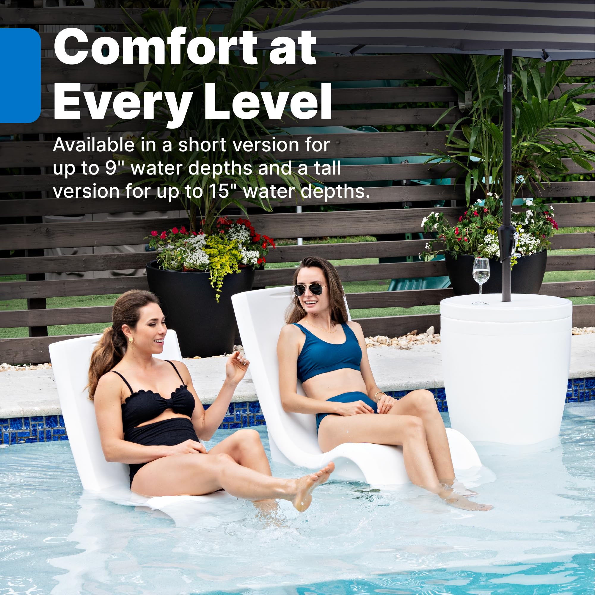 Step2 Vero Chair weight cavity detail ensuring secure in-pool stability