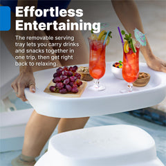 Step2 Vero table beside lounge chair on patio showing stylish outdoor entertaining