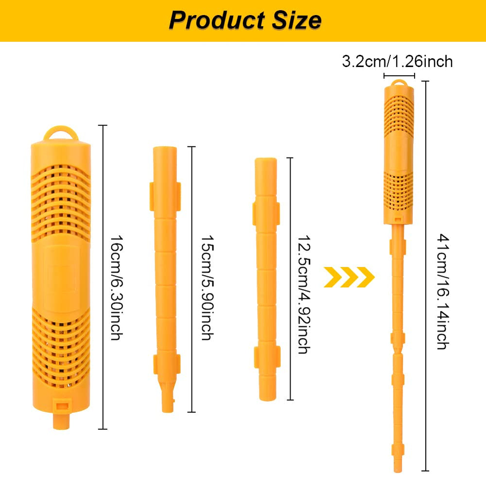 StepOK four sticks next to a tape measure showing lifespan and scale