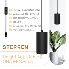 STERREN close-up of LED diffuser highlighting even light for plants
