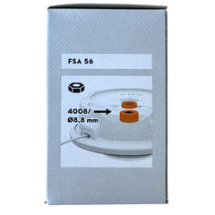 Stihl AutoCut 2-2 next to ruler for size scale and clear 2.0mm line guide