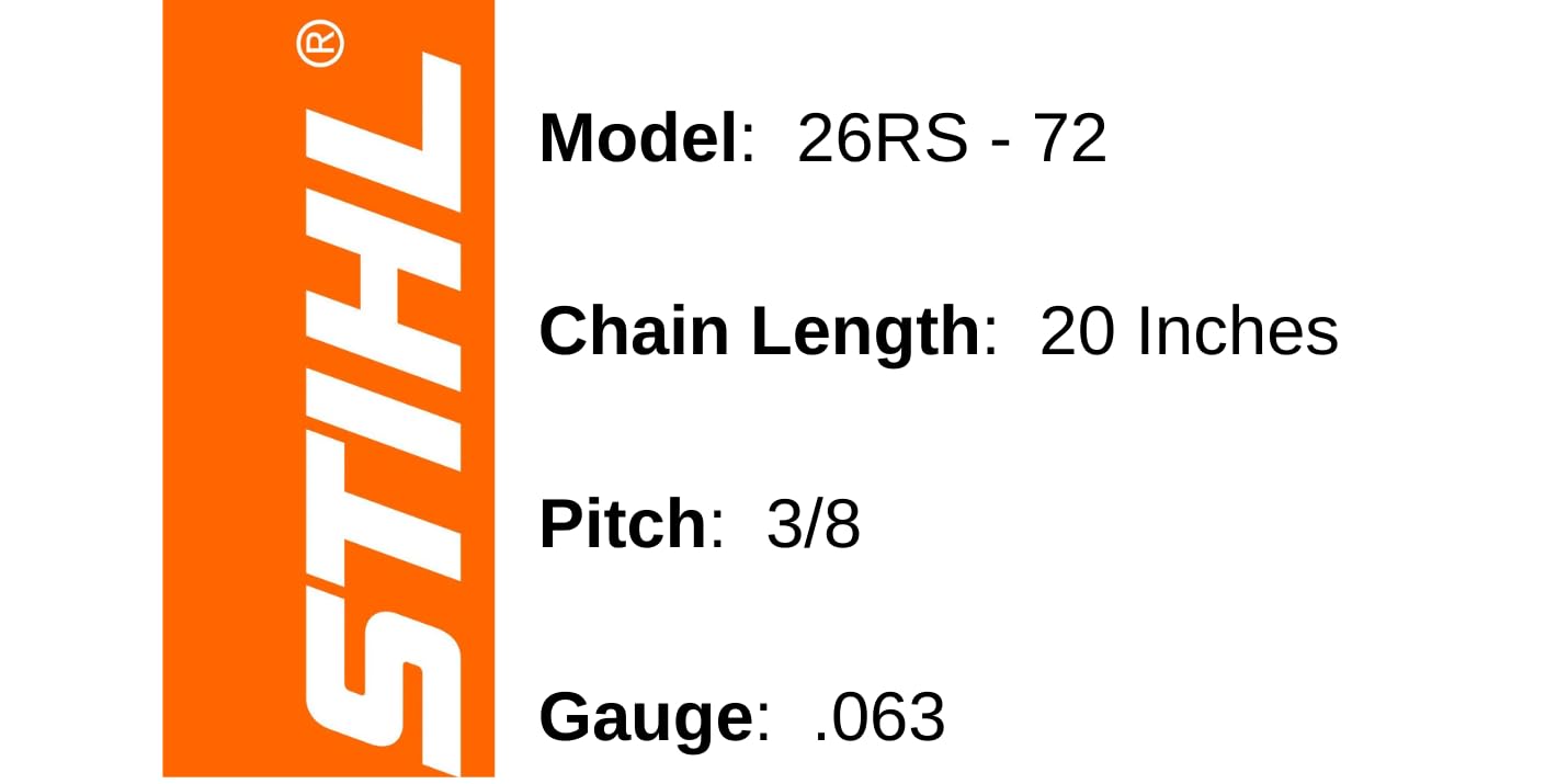 Stihl chain close-up of cutters for precise sharpness and durability