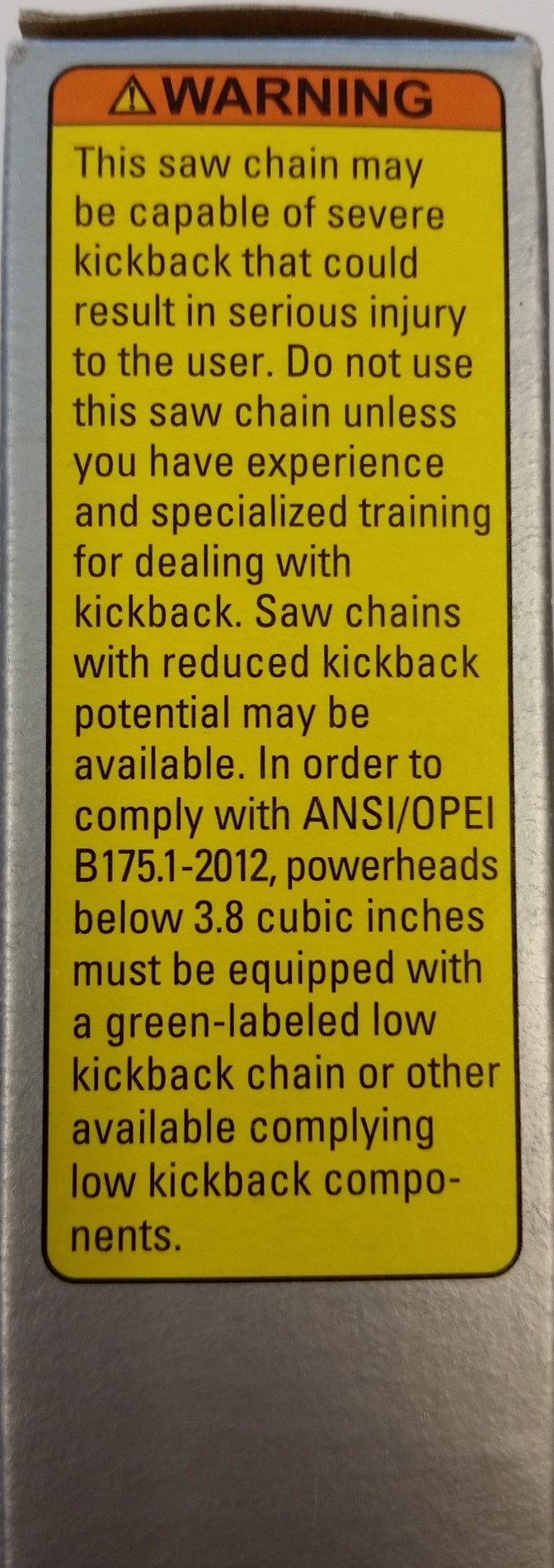 Stihl close-up of full-chisel cutters on chain, highlighting sharp cutting edges for fast cuts