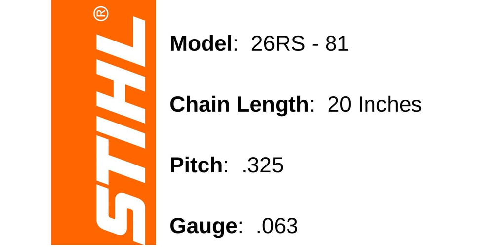 Stihl chain close-up of cutters highlighting sharpness and precise grind for faster cutting