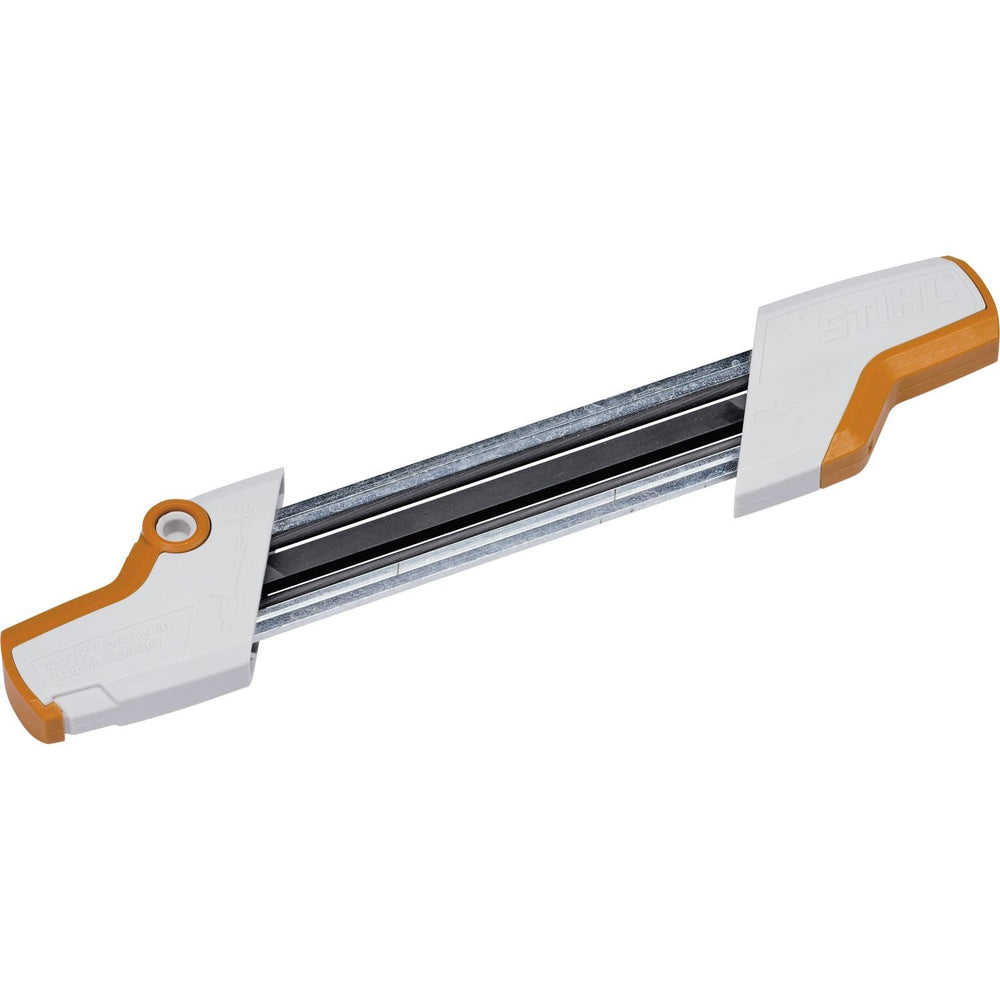 Stihl easy file front packaging showing compact tool and brand, for quick maintenance