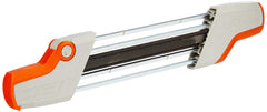 Stihl front view of 2-in-1 file holder showing compact design and quick setup benefit