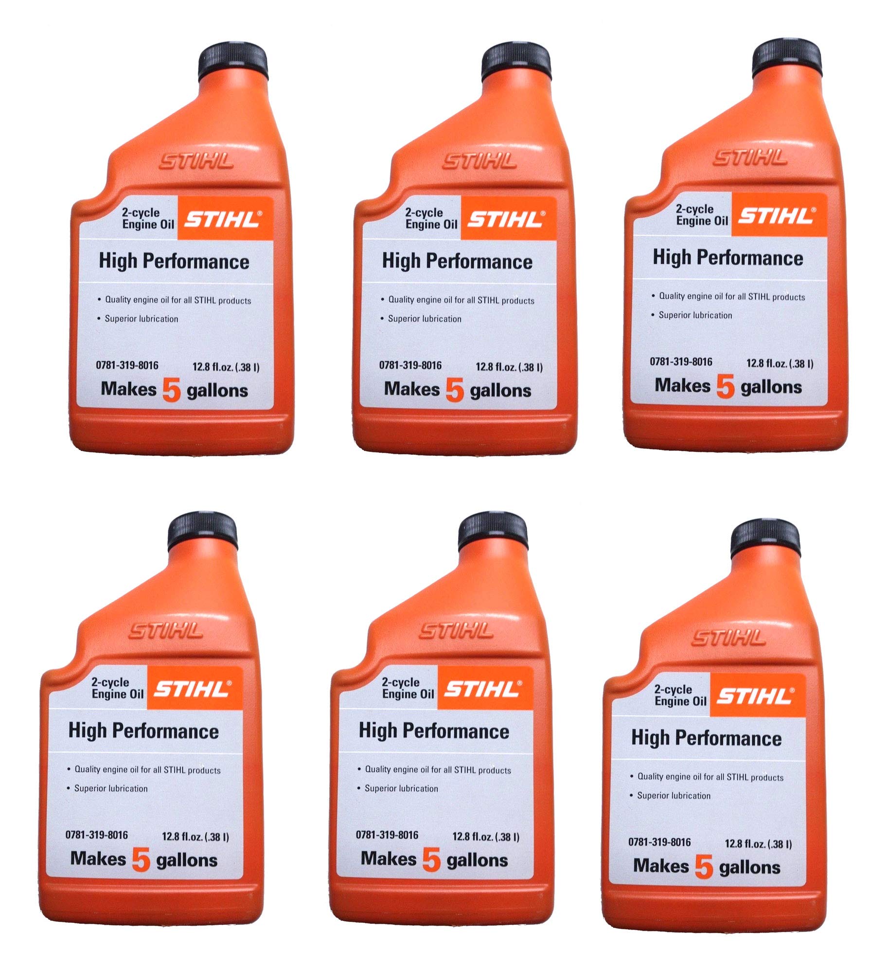 STIHL front view of six-pack bottles showing brand and easy portable benefit