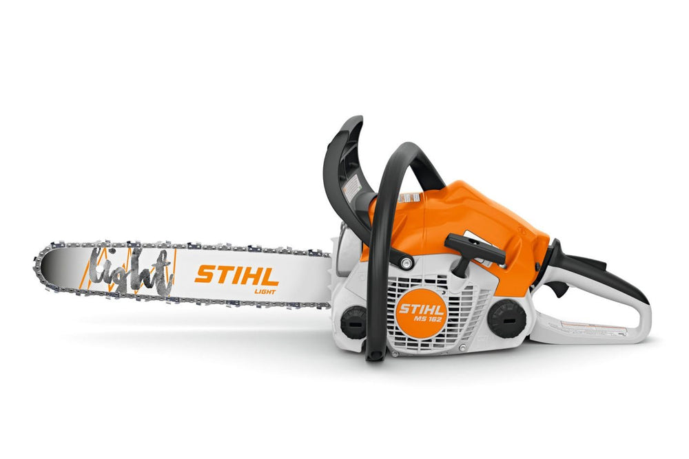 Stihl MS 162 front view showcasing compact design and easy handling