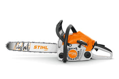 Stihl MS 162 front view showcasing compact design and easy handling