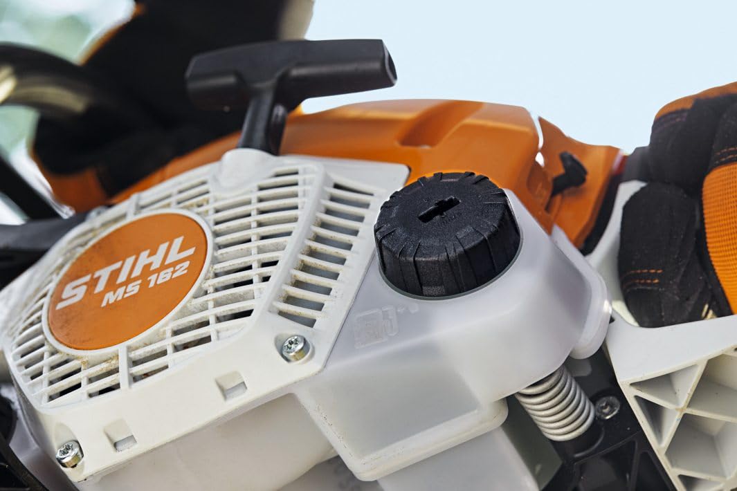 Stihl MS 162 in yard cleanup illustrating practical home-property use