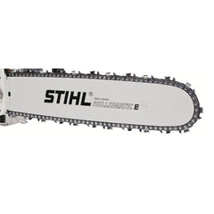 Stihl Rollomatic 25 close-up of rail and groove highlighting durable precision
