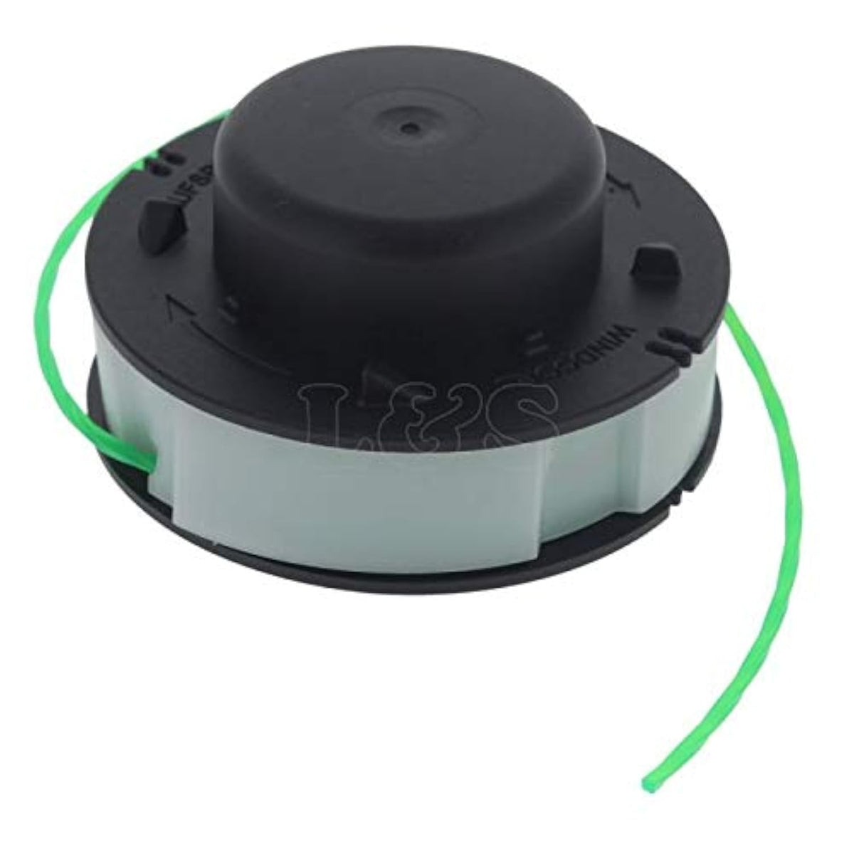 Stihl spool front view preloaded with 2.0mm line, ensures precise fit and reliable cutting