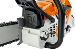 STIHL toy chainsaw handle texture for secure grip and comfortable play