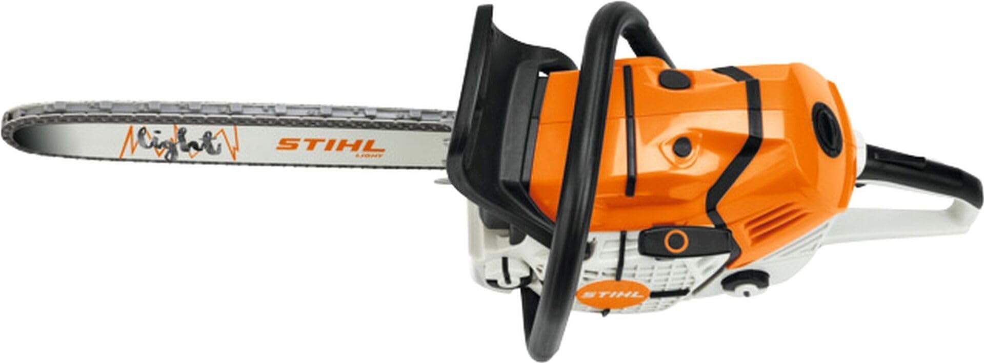 STIHL toy chainsaw being used outdoors showing safe imaginative play