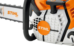STIHL toy chainsaw LED power indicator lit to show battery status benefit