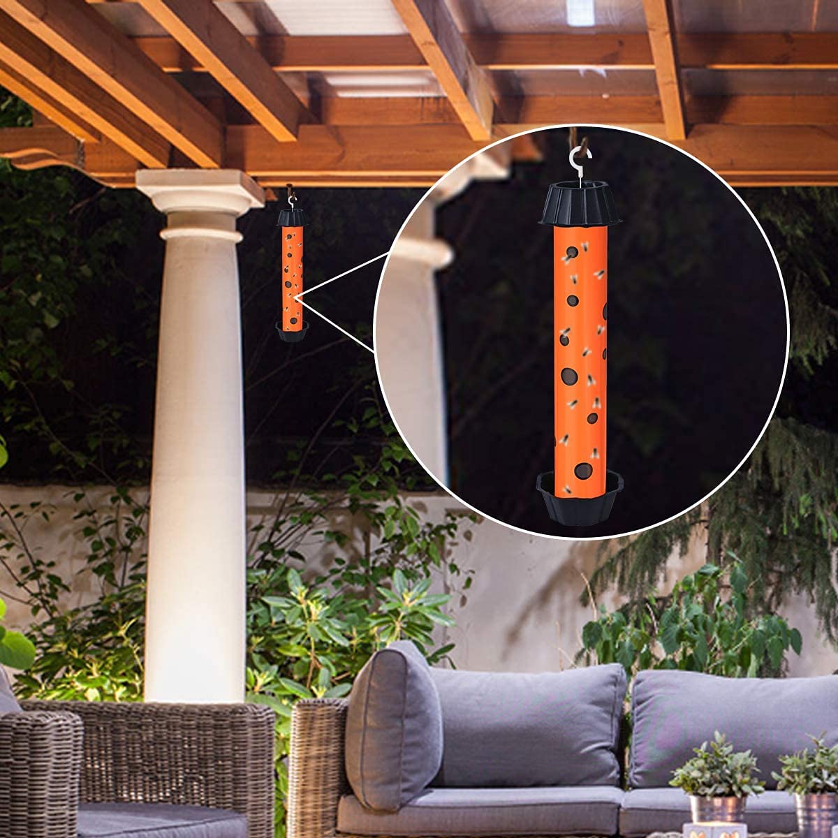 Stingmon size scale next to fruit illustrating compact, discreet coverage