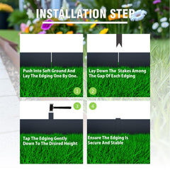 STIRLINGEAR assembled landscape edging in a flowerbed showing crisp garden lines