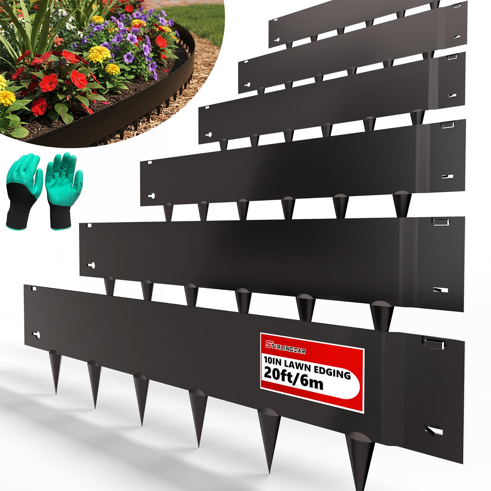 STIRLINGEAR front view of six 40x10 panels showing full pack durability