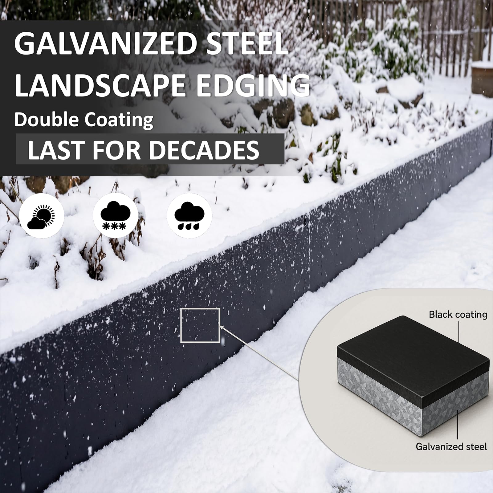 STIRLINGEAR 10 inch edge next to lawn showing superior barrier and neat separation