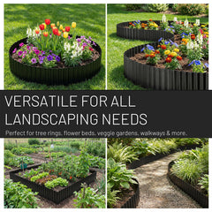 STIRLINGEAR installed around a curved flower bed creating clean separation