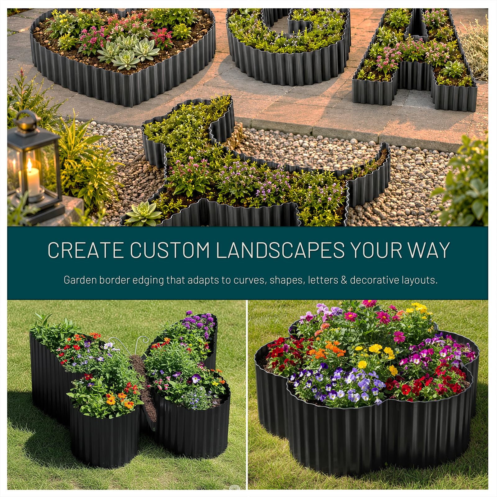 STIRLINGEAR wide landscape shot showing defined borders and improved curb appeal