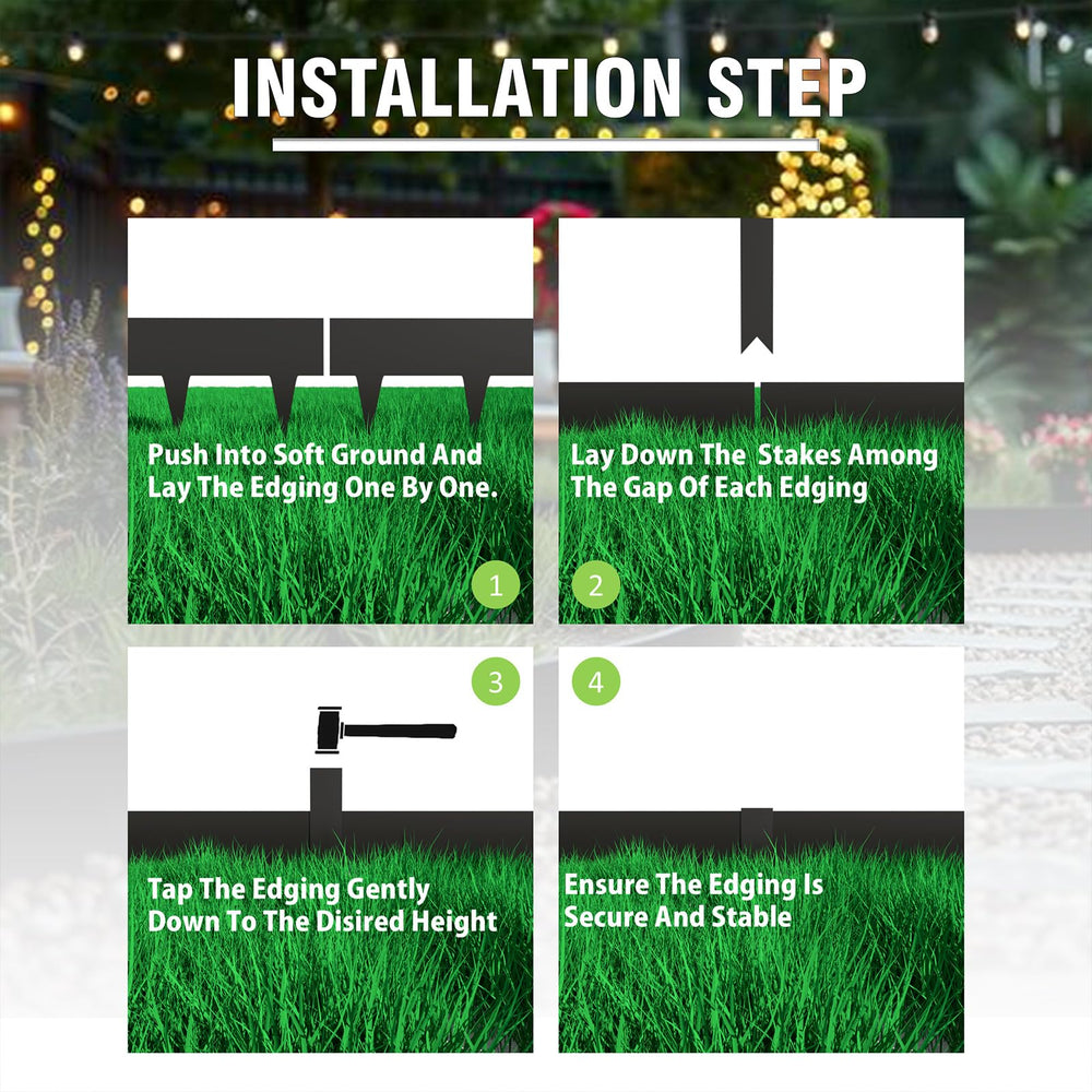 STIRLINGEAR backyard scene with edging showing improved landscape definition benefit