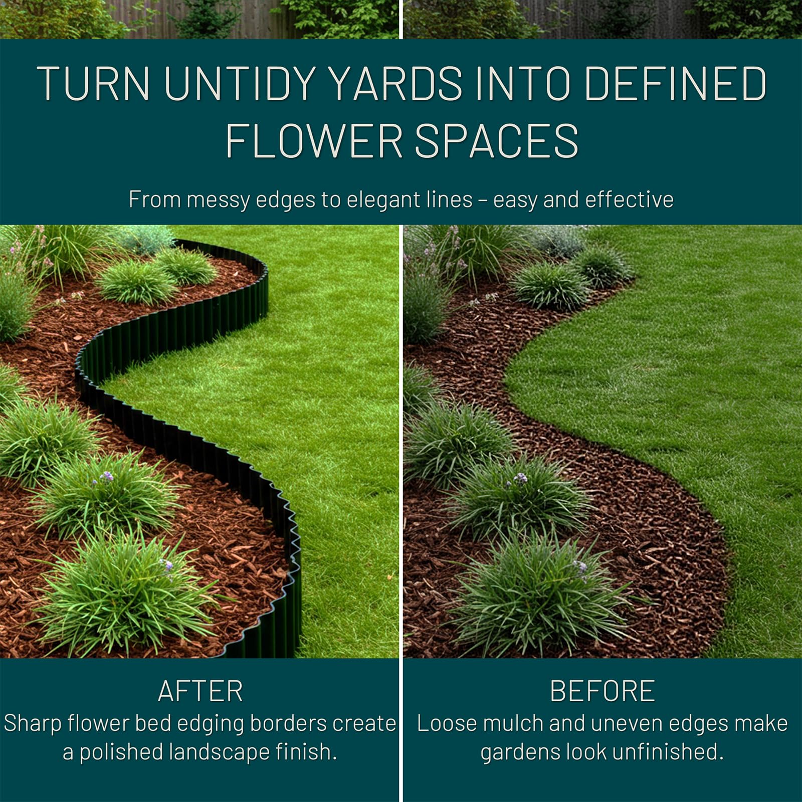 STIRLINGEAR edging along a garden pathway creating a clean walking line