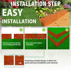 STIRLINGEAR side profile showing 10-inch height for clear lawn and bed separation