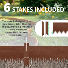 STIRLINGEAR side profile showing 8-inch height and scale for soil containment