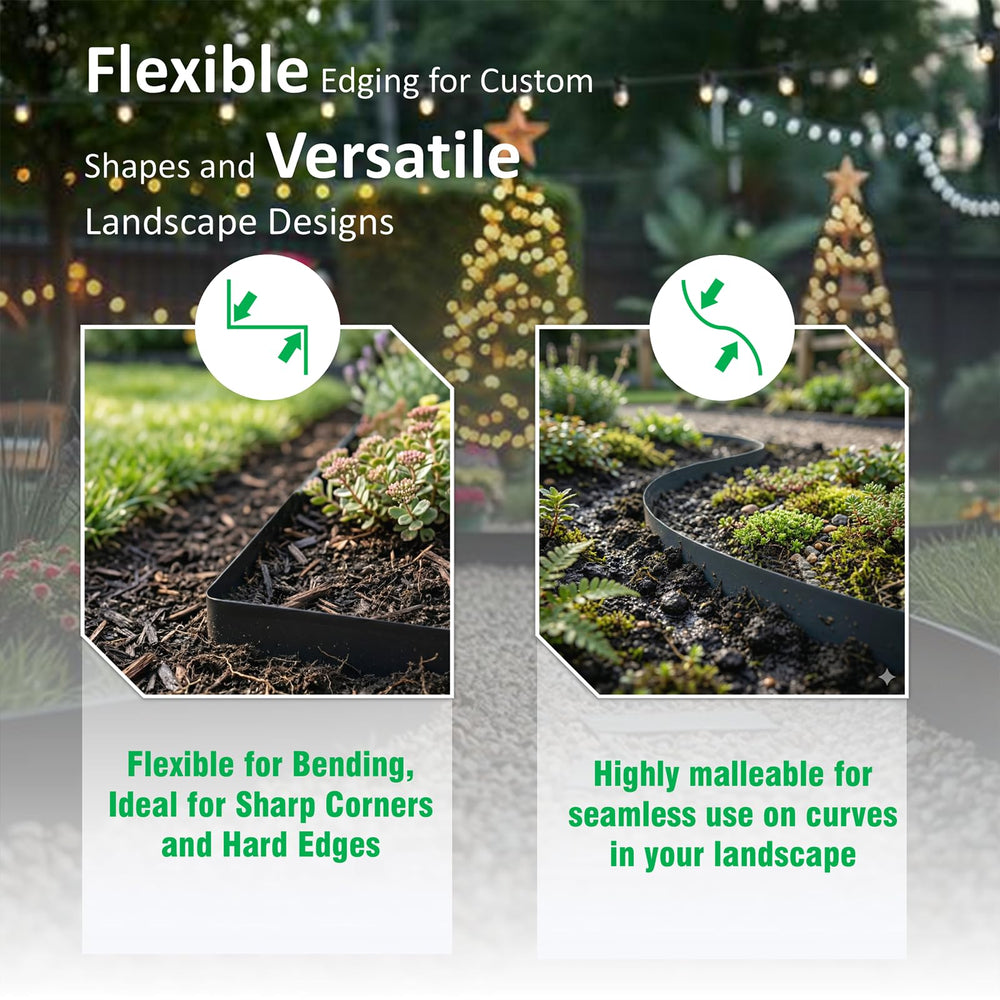STIRLINGEAR staked panels lining a pathway showing durable border stability benefit