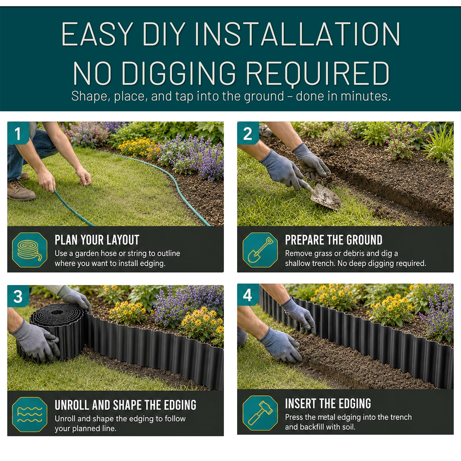 STIRLINGEAR forming a tree ring border for neat root and soil containment