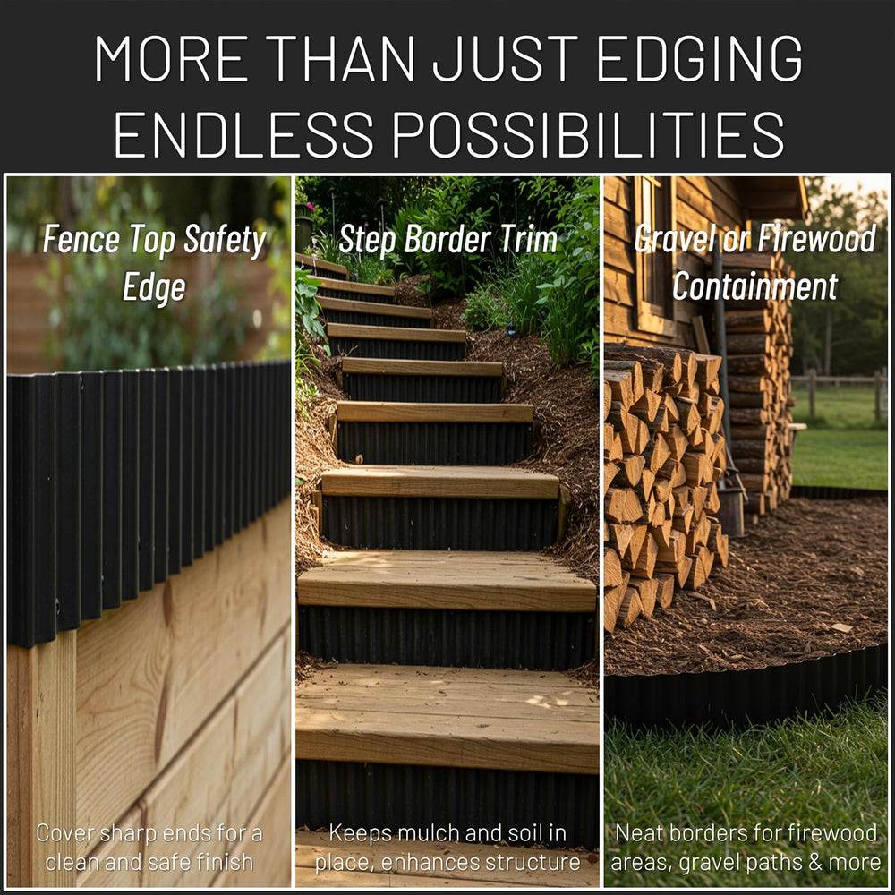 STIRLINGEAR formed into a neat tree ring keeping mulch contained