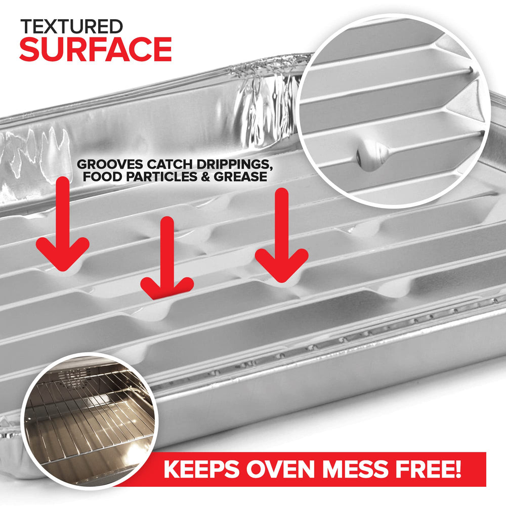 Stock Your Home pan inside a toaster oven showing fit and easy cleanup