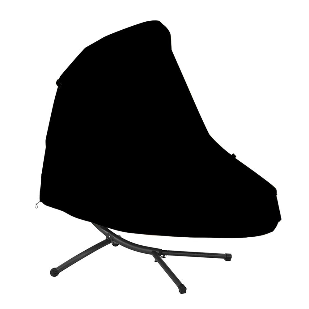 StorMaster front view cover on hanging chaise lounge protecting from rain