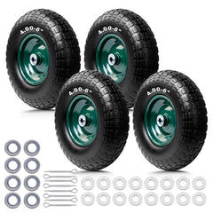 Storystore front view wheel assembly showing full tire and hub, durable replacement