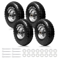 Storystore front wheel assembly showing solid-rubber tire offering puncture-free durability