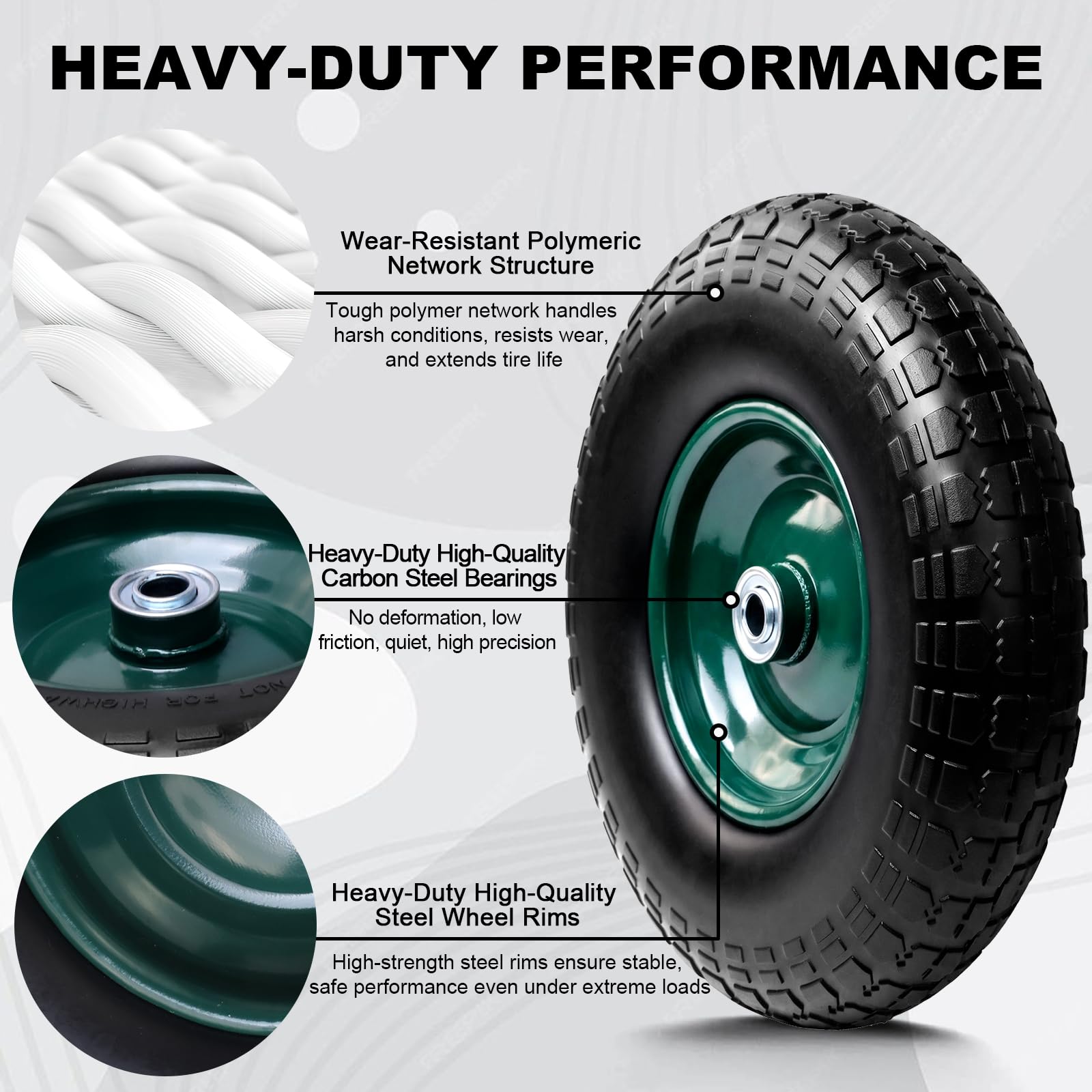 Storystore tread texture detail demonstrating wear-resistant rubber grip