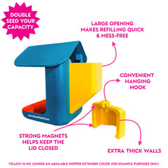 StramMade close-up of magnetic lid and removable hook for tidy, hands-free refilling