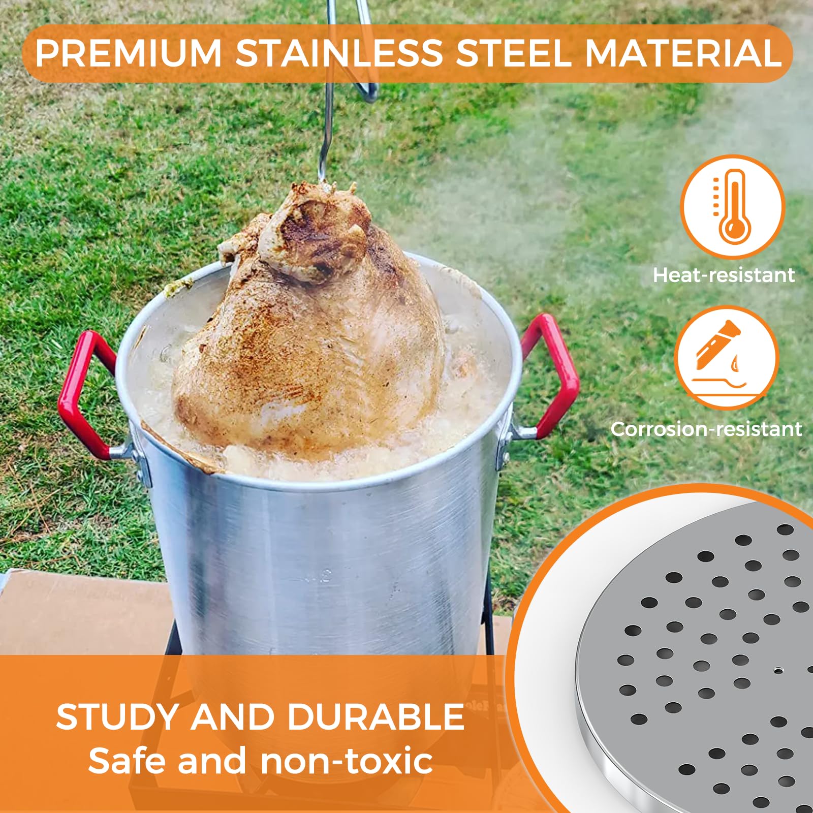 STRAODTIC perforated drip base detail draining grease for crisper skin benefit