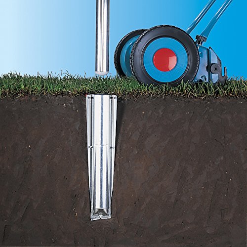 Strata spike shown next to ruler and packaging for size and portability